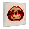 Stupell Industries Vibrant Red Sparkle Lips Fashion Designer Logo Black Framed Giclee Art - 3 of 4