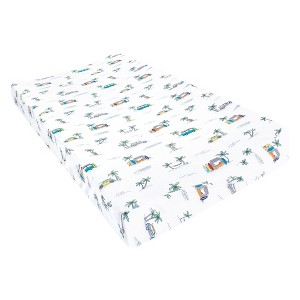 Hudson Baby Cotton Changing Pad Cover, Surfer Dude, One Size - 1 of 2