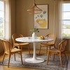 Hooseng Round Dining Table with MDF Table Top and Metal Base, Mid-Century Modern Dining Room Table for 2 - 4 Person - 2 of 4