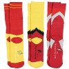 DC Comics The Flash Superhero Logo Athletic Crew Socks 3 Pair Pack Multicoloured - image 3 of 4