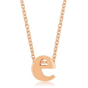 ShineHigh Rose Gold Initial Pendant Necklaces – Personalized Alphabet Letter NecklaceS in Polished Finish with Adjustable Link Chain - 1 of 1