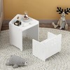 Yinvani White Table and Chair Set with 3 Heights Adjustable - 4 of 4