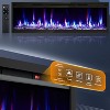 Electric Fireplace Insert, Recessed/Wall-Mounted Linear Heater with Remote & Touch Screen, 750W/1500W, 12 Flame Colors Adjustable Brightness - 4 of 4