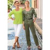 Jessica London Women's Plus Size Stretch Cotton Scoop Neck Tee - 4 of 4