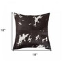 HomeRoots 18" Brown and White Cowhide Cowhide Throw Pillow - 3 of 4
