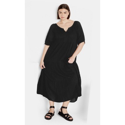 Women's Plus Size Tallulah Maxi Dress - black | CITY CHIC