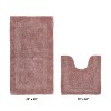 Lux Premium 100% Cotton Tufted Solid Reversible 2 PC Bath Rug Set – Ultra-Soft, Water-Absorbent, Durable, Machine Washable Bathroom Rug - 2 of 4