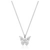 Clotth Women's Lucky Charm Butterfly Pendant Necklace - Trendy Delicate Collar Chain with Mixed Gemstone Accent - 2 of 4