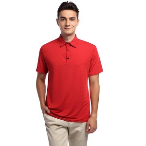 Men's Golf Polo Shirts Short Sleeve Collared T Shirt Casual Quick Dry Wicking Golfing Sports Shirts - 1 of 4
