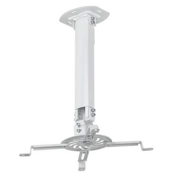 Mount-It! Universal Ceiling Projector Mount Bracket | Full Motion and Height Adjustable from 14.5 - 21.5 in. | 30 Lbs. Weight Capacity | Medium Size