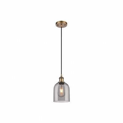 Bella - 1 Light Cord Hung Mini Pendant In Industrial Style-9.5 Inches Tall and 5.5 Inches Wide