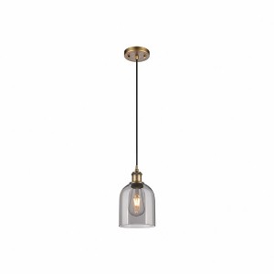 Bella - 1 Light Cord Hung Mini Pendant In Industrial Style-9.5 Inches Tall and 5.5 Inches Wide - 1 of 1
