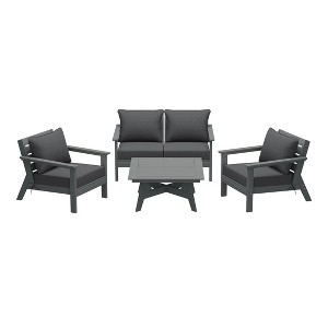 WestinTrends Avalon Outdoor 5-Piece Modular Sectional Patio Furniture Sofa Set - 1 of 4