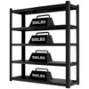 Kumasinova Metal Storage Rack,5-Layer Adjustable Storage Shelving Unit,Heavy-Duty Steel Moisture-Proof and Waterproof Storage Shelves,Black - 4 of 4