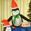 Whisen 6FT Christmas Inflatables Outdoor Decorations North Pole Mailbox with Penguins and Snowman - Multicolor - 4 of 4