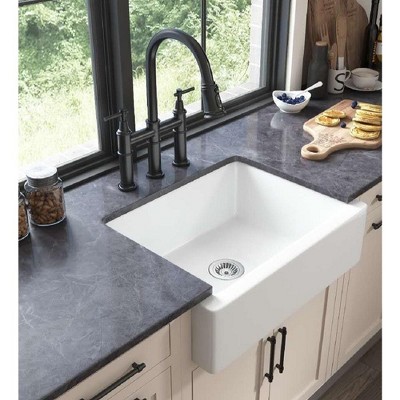 Bridge Kitchen Faucet with Pull-Down Sprayhead in Spot