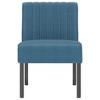 vidaXL Slipper Chair Blue Velvet - 3 of 4