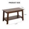 Coolmee 2 Tier Coffee Table, Rustic Wood Living Room Tables with Open Rectangular Storage Compartment, Coffee Tables for Living Room, Home Office - 2 of 4