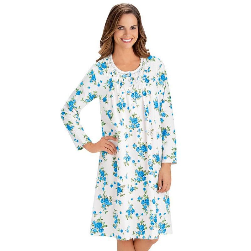 Collections Etc Long Sleeve Flannel Nightgown, 3 of 4