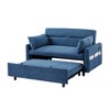 AZL1 Life Concept Sofas Pull Out Sleep Bed Loveseats Sofa Couch with Backrest for Living Room, Bedroom, Apartment, Office, Blue, 55.1"*36.2"*31.5" - 4 of 4