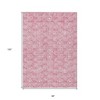 Pink And Ivory Geometric Washable Indoor Outdoor Area Rug - 3 of 4