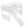 NicBex Twin Bunk Bed Multifunctional Design Loft Bed Pine Frame Bed Frame with Slide, Guardrails and Ladder, No Box Spring Required - 3 of 4