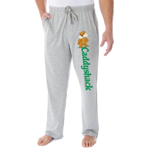 Caddyshack Men's Dancing Gopher Character Loungewear Sleep Pajama Pants Heather Grey - image 1 of 3