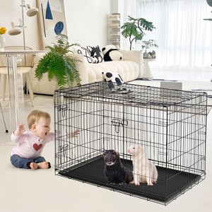 Spacious Foldable Hamster Cage with Removable Tray, Portable Small Animal Cage for Travel & Home Use - 1 of 4