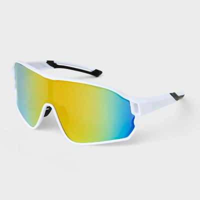 Pride Adult Visor Shield Rainbow Mirrored Sunglasses