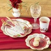 Kate Aspen Burgundy Blush Floral 7 in. Premium Paper Plates (Set of 64) | 28519NA - 3 of 4
