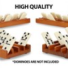 GSE Domino Racks Set of 4, Wooden Domino Trays Holders Organizer, Premium Domino Tiles Holder Racks - 2 of 4