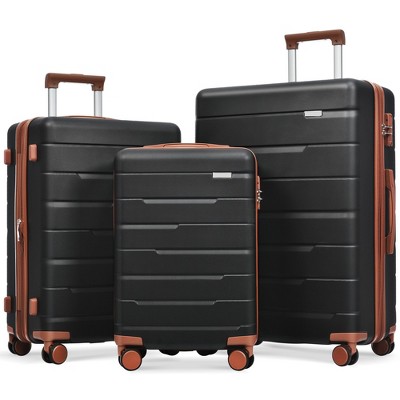 Garvee 3 Pcs Expandable Suitcase Sets With TSA Lock And Spinner Wheels, Carry On Hardshell Luggage Sets Airline Approved For Travel (20in/24in/28in)