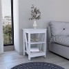 NicBex Nightstand with Storage Space Modern 3-Tier End Table with Stylish Cross-Design,Suitable for Bedroom,Living Room - 2 of 4