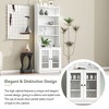 Whisen Stylish Design Elegant Tall Cabinet Bookshelf with Acrylic Board Door and Adjustable Shelves - 4 of 4