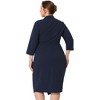 Agnes Orinda Women's Plus Size 1950s Elegant Retro Cocktail Sheath Midi Dresses - 4 of 4