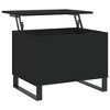vidaXL Coffee Table Black Engineered wood, metal Medium - 2 of 2