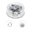 Unique Bargains Women's Fashion Rhinestone Nail Supplies Black White 1 Set - 3 of 4