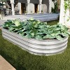 Okak Galvanized Steel Raised Garden Bed 12 Inch (2-Pack) Heavy Duty Rust-Resistant Planter Box Kit for Vegetables, Flowers, Herbs, Easy Assembly - 4 of 4