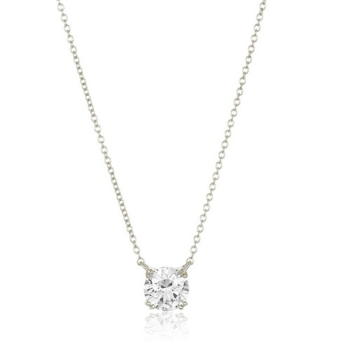 SHINE by Sterling Forever Sterling Silver CZ Pendant Necklace Silver