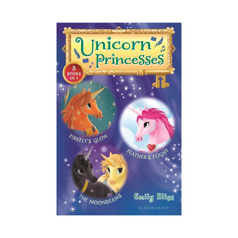 Unicorn Princesses Bind-Up Books 7-9: Firefly's Glow, Feather's Flight, and the Moonbeams - by  Emily Bliss (Hardcover), 1 of 2