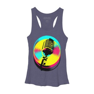Women's Design By Humans Colors and Records By clingcling Racerback Tank Top - 1 of 3