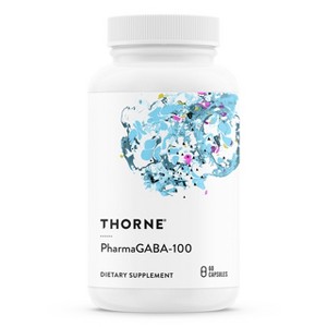 Thorne PharmaGABA-100 - GABA Supplement - 100 mg Natural Source Gamma-Aminobutyric Acid - 60 Capsules - 1 of 4