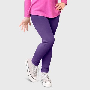 City Threads Girls 100% Cotton Leggings - USA-Made, Soft, Breathable & Sensory Friendly for Kids/Toddlers - 1 of 4