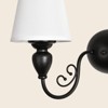 PAKOKULA 2-Light Farmhouse Black Wall Sconce with White Fabric Shade - 4 of 4