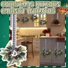 12 Pcs Kitchen Cabinet Wreaths Plaid Bow Holiday Decor Hanging 14.96x. 87 Inch Indoor Outdoor Xmas Window Door - 3 of 4