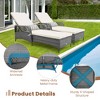 Costway Outdoor Chaise Lounge Chair Patio Recliner with 6-Level Backrest Cushion & Pillow - 4 of 4