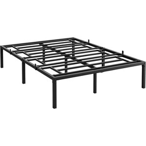 Heavy Duty Full Size Metal Bed Frame Steel Platform with Reinforced Slat Support, No Box Spring Needed, Ultra Quiet with Underbed Storage Space - 1 of 4