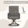 Aoodor Outdoor 360-degree Swivel Dining Chairs Set of 2, Ergonomic Designed, Breathable, Durable High Back Textilene Chair - 3 of 4