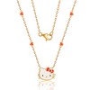 Sanrio Hello Kitty Sterling Silver Enamel Station Chain Necklace - 18'', Authentic Officially Licensed - 3 of 4