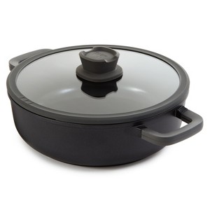 BergHOFF Leo Stone+ Non-stick Ceramic 11" Two-Handle Sauté Pan 5qt. With Glass Lid, Recycled Cast Aluminum - 1 of 4